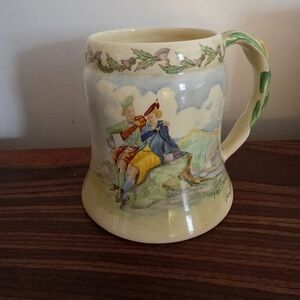 Vintage Crown Devon/Fieldings musical mug/1920s/ hand-painted